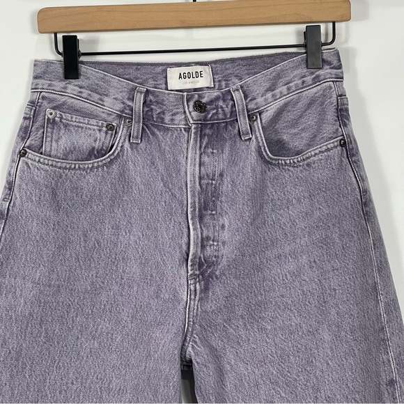 AGOLDE 90’s Pinch Waist High Rise Straight Jeans Ashberry Purple Size 27 - Picture 3 of 11